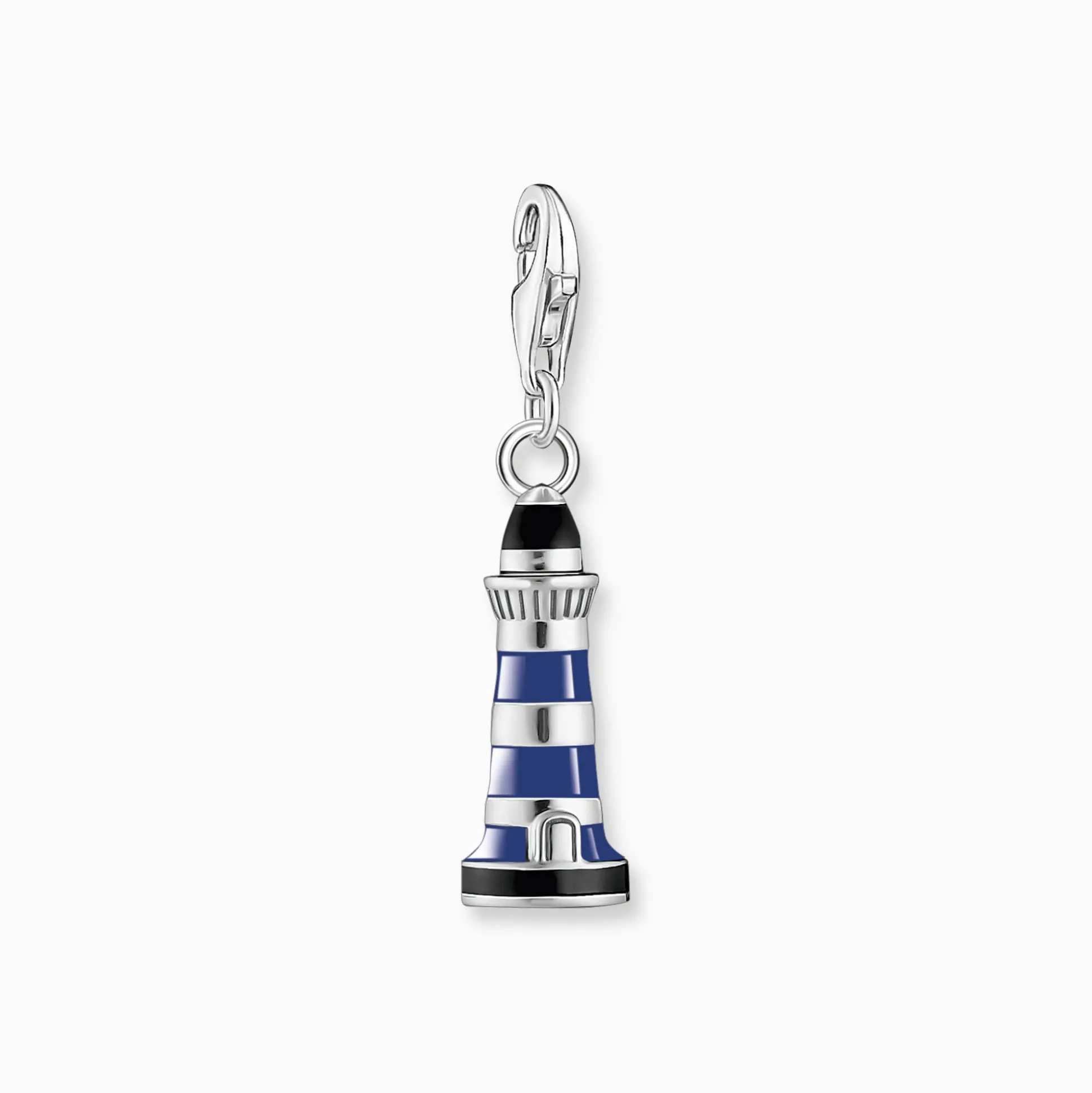 New Membre Breloque Charm phare bleu en argent Femme Charms|Charms