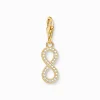 Cheap Membre Breloque Charm signe de l’infini orné de gemmes dorée Femme Charms|Charms