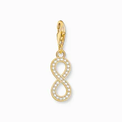 Cheap Membre Breloque Charm signe de l’infini orné de gemmes dorée Femme Charms|Charms