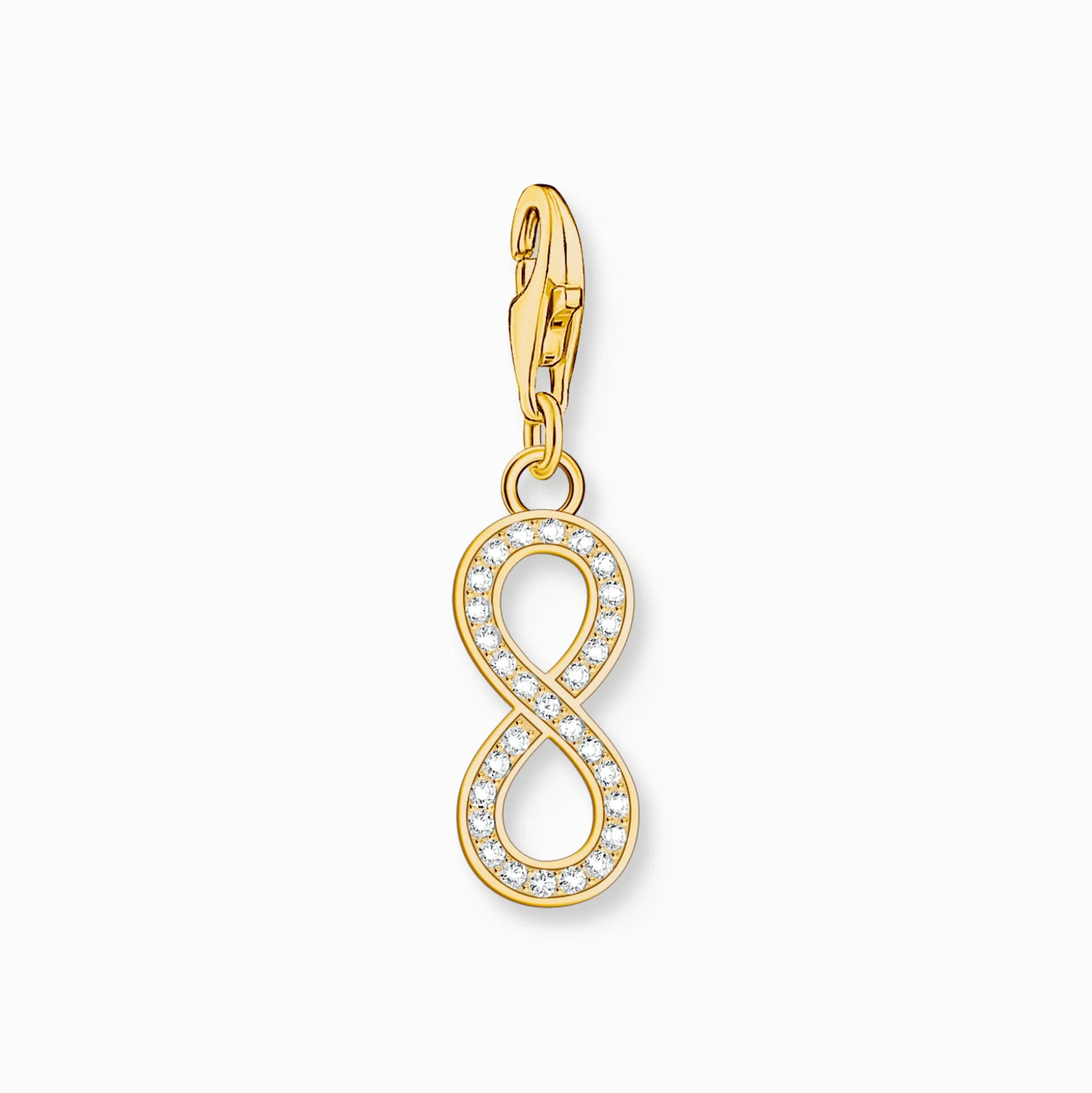 Cheap Membre Breloque Charm signe de l’infini orné de gemmes dorée Femme Charms|Charms