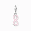 Clearance Membre Breloque Charm signe de l’infini en argent, rose Femme Charms|Charms