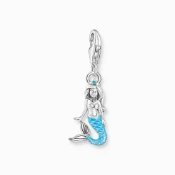 Cheap Membre Breloque Charm sirène turquoise en argent Femme Charms|Charms