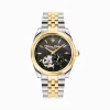Shop Montre automatique bicolore de 36 mm avec emblème de lys Femme Montres|Montres Pour Femmes