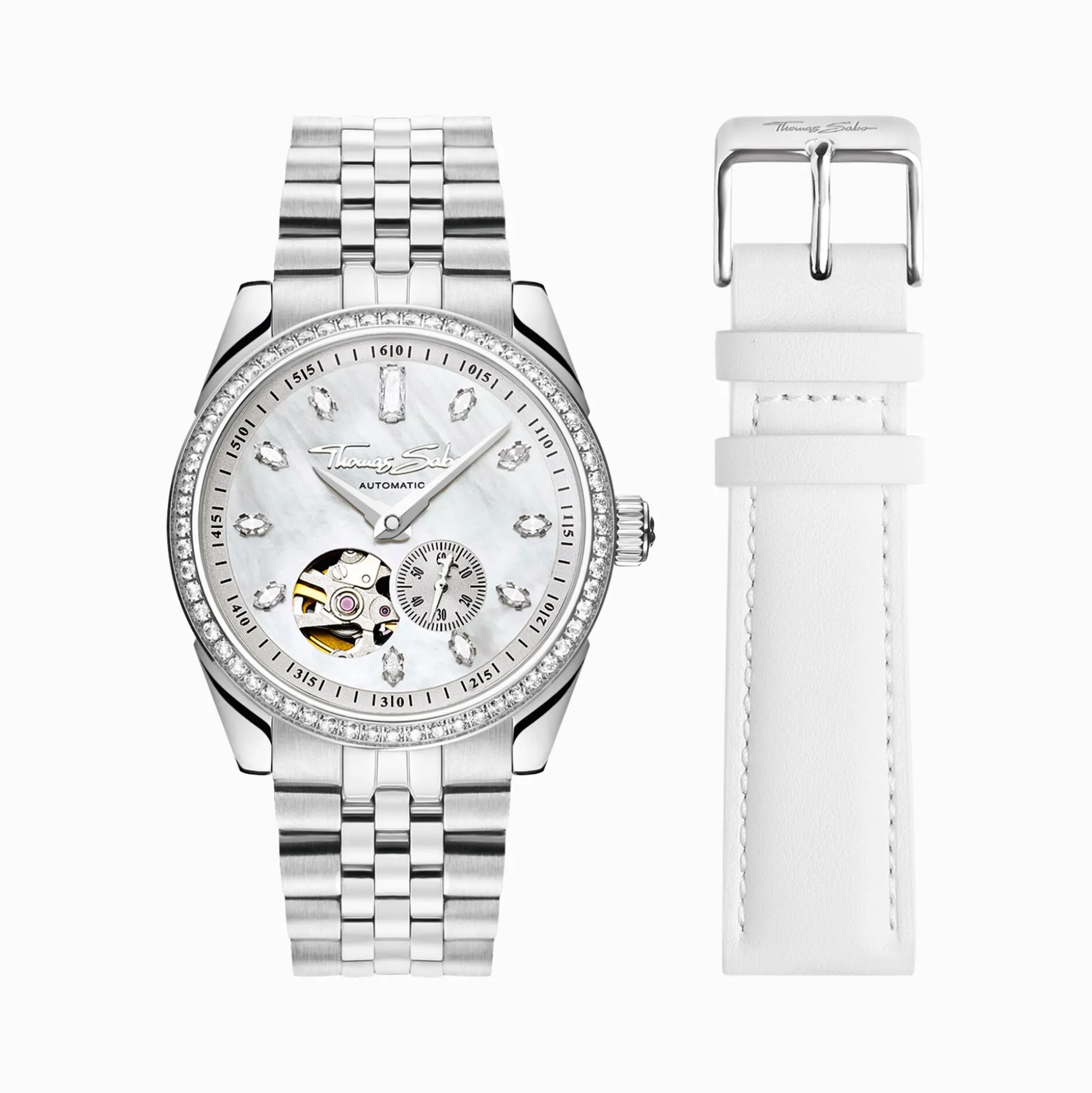 Flash Sale Montre automatique en argent de 36 mm avec incrustation de nacre Femme Montres|Montres Pour Femmes