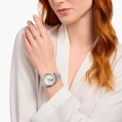 Flash Sale Montre automatique en argent de 36 mm avec incrustation de nacre Femme Montres|Montres Pour Femmes