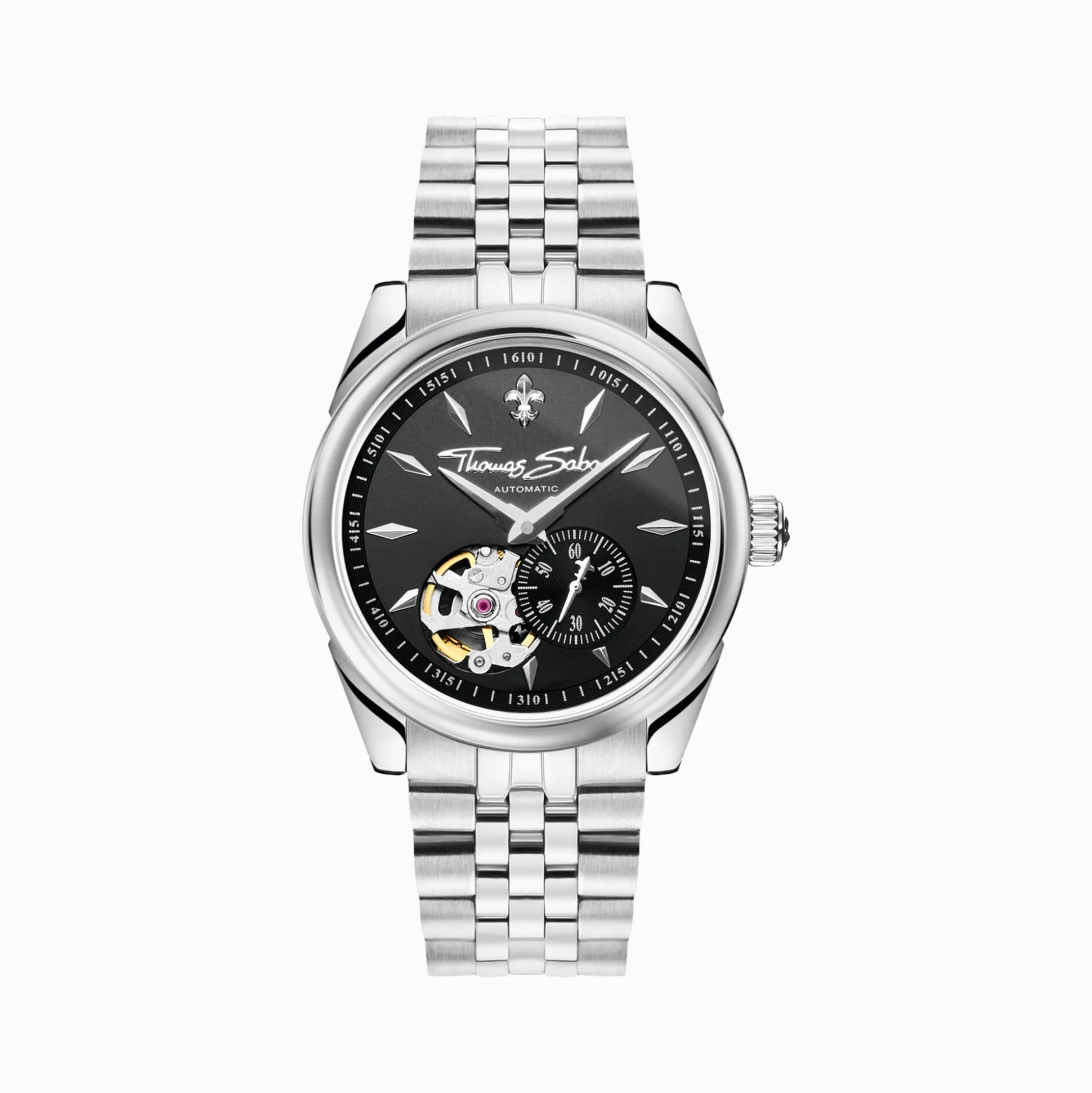 Outlet Montre automatique en argent de 36 mm avec emblème de lys Femme Montres|Montres Pour Femmes