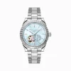 Fashion Montre automatique en argent de 36 mm avec cadran bleu glacier Femme Montres|Montres Pour Femmes