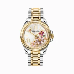 Discount Montre pour femme fleurs en pierres roses bicolores Femme Montres|Montres Pour Femmes