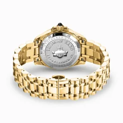 Sale Montre pour femme Mystic Island avec pierres blanches et malachite verte couleur or Femme Montres|Montres Pour Femmes