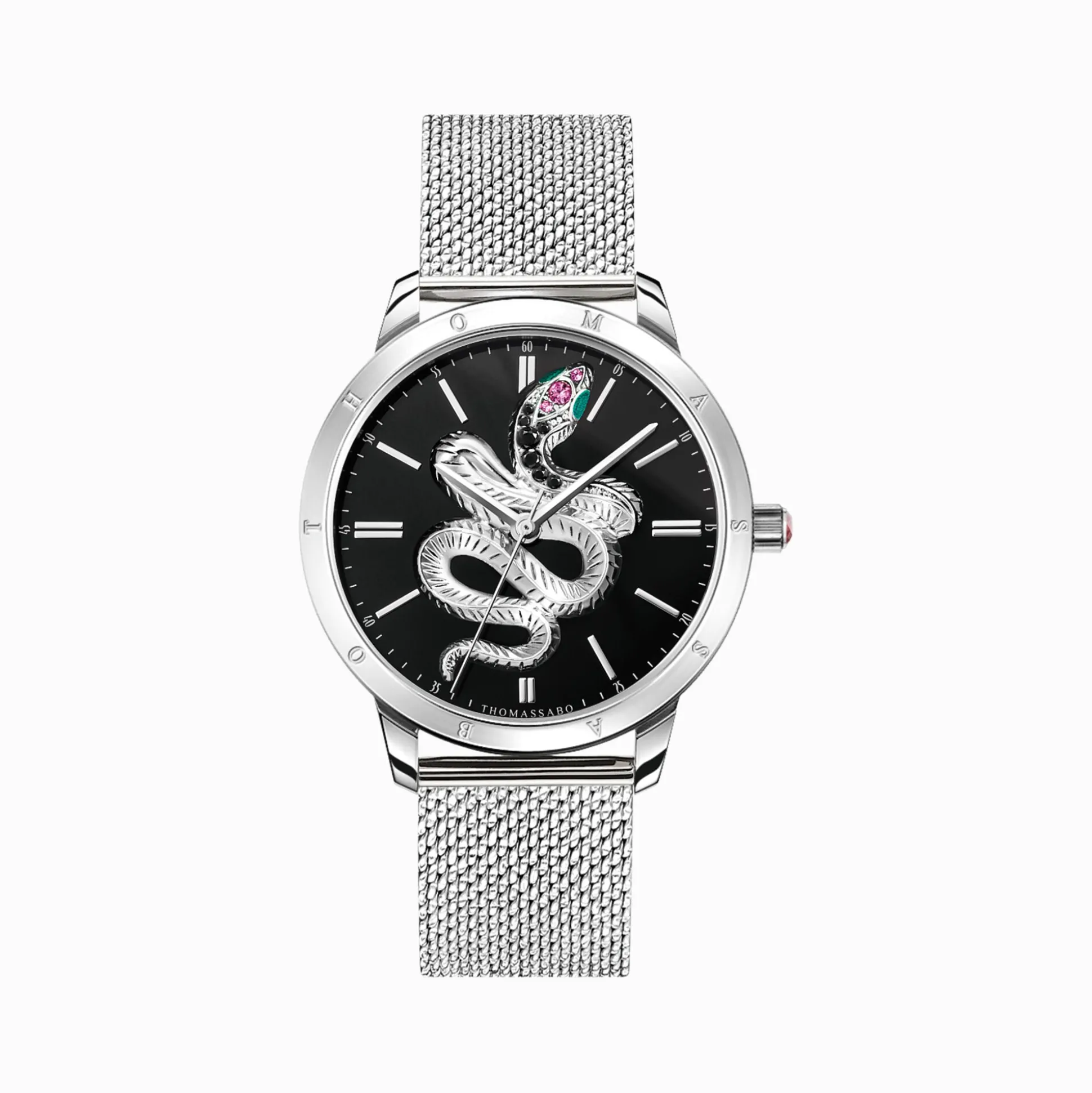 Outlet Montre pour femme serpent en optique 3D argenté Femme Montres|Montres Pour Femmes