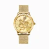 New Montre pour femme serpent en optique 3D couleur or jaune Femme Montres|Montres Pour Femmes