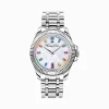 Hot Montre pour femmes DivineRainbow, placage argenté et gemmes multicolores. Femme Montres|Montres Pour Femmes