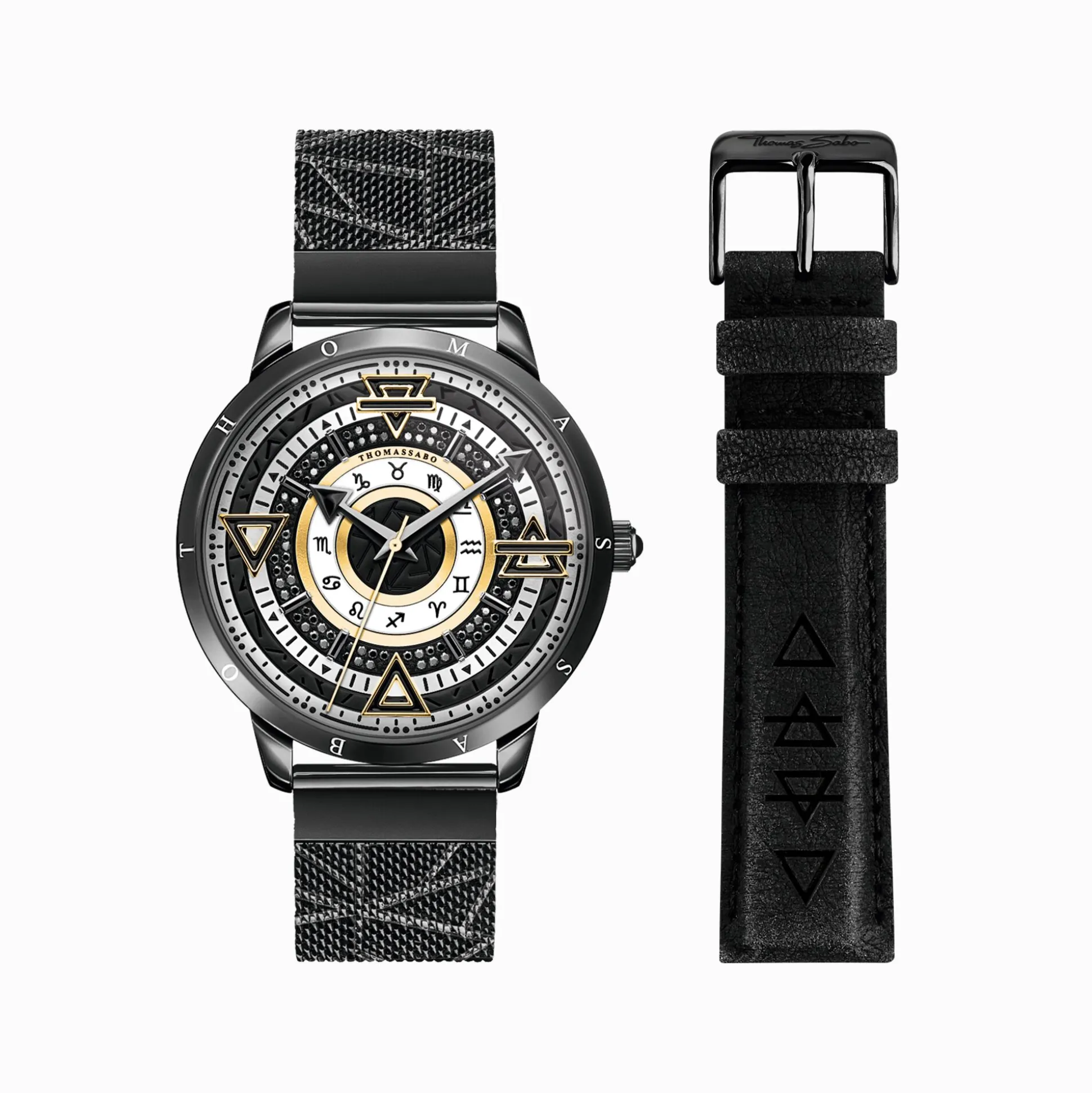 Discount Montre pour homme Elements of Nature avec pierres noires bicolore Homme Montres|Montres