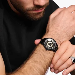 Discount Montre pour homme Elements of Nature avec pierres noires bicolore Homme Montres|Montres