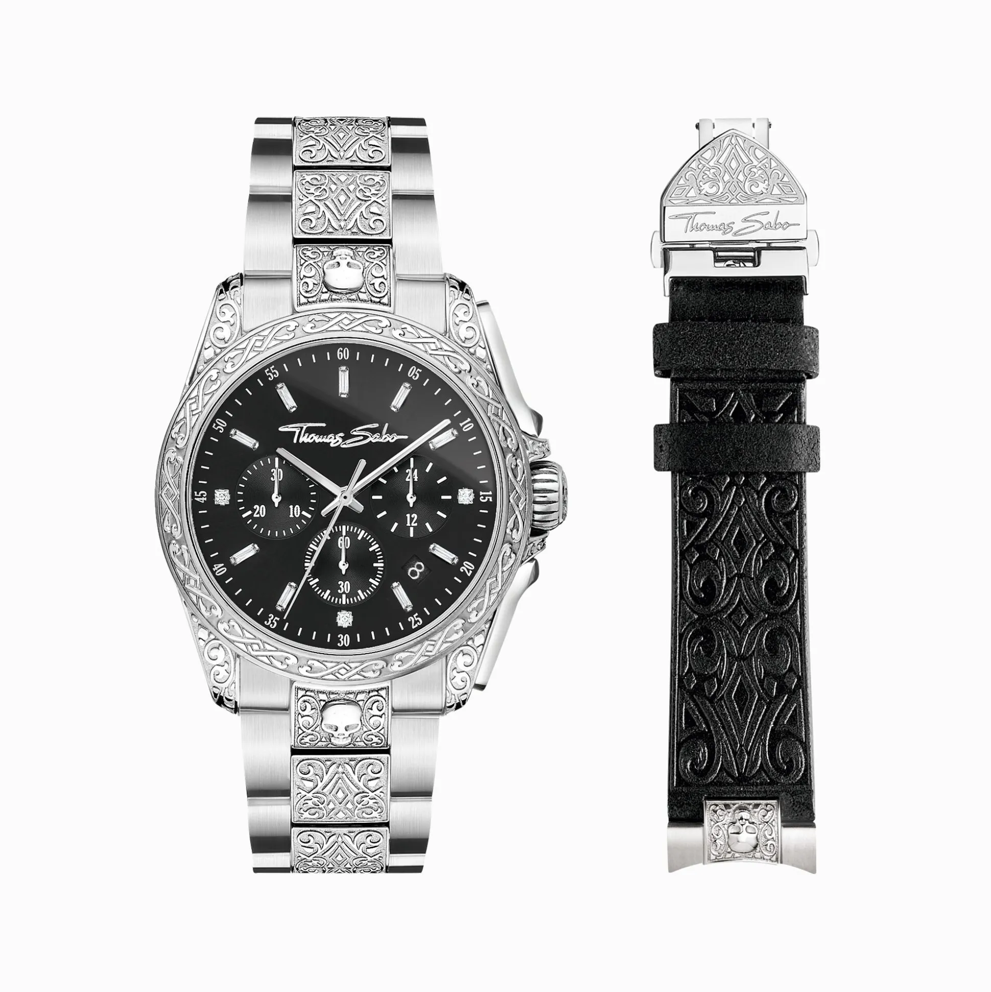 Cheap Montre pour homme Rebel at Heart Chronograph argent Homme Montres|Montres