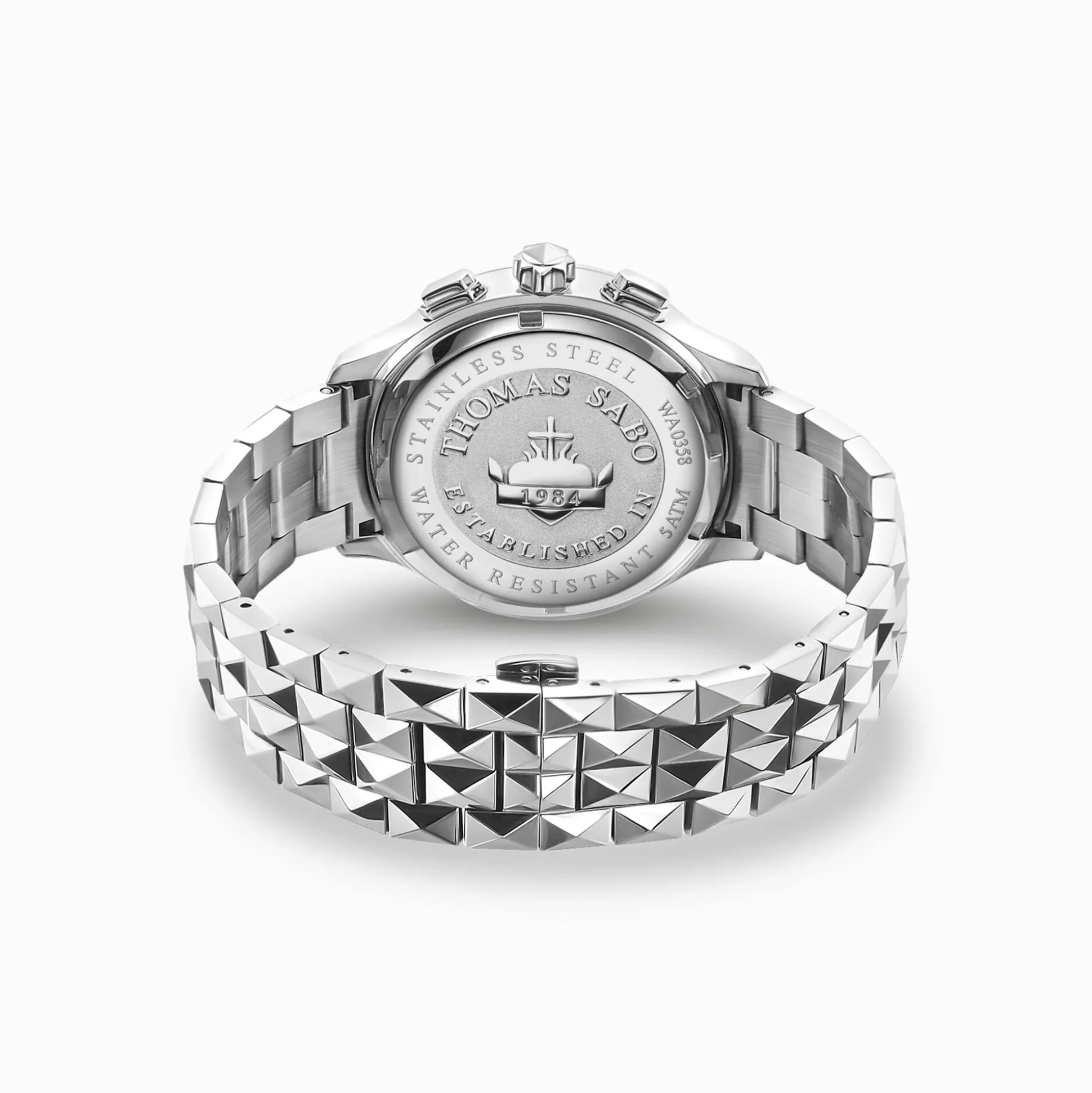 Shop Montre pour homme Rebel at Heart Chronographe argent noir Homme Montres|Montres
