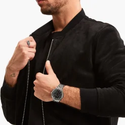 Shop Montre pour homme Rebel at Heart Chronographe argent noir Homme Montres|Montres