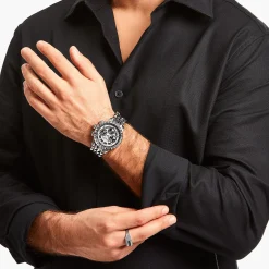 Flash Sale Montre pour homme Rebel at Heart Chronographe argent noir bicolore Homme Montres|Montres