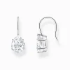 Best Pendants d’oreilles avec goutte en zircone blanche, argent Femme Boucles D'oreilles|Argent 925