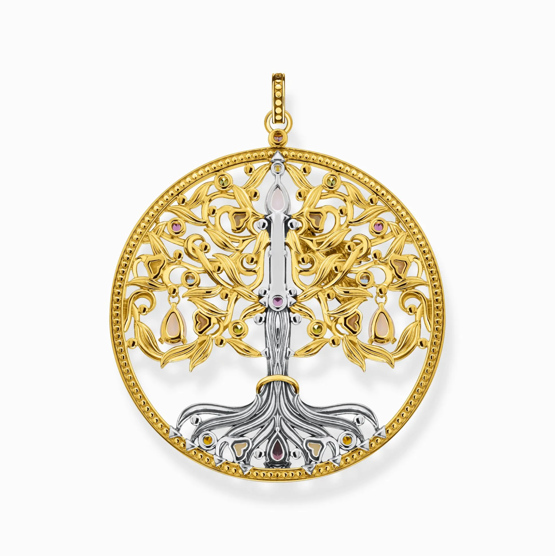 Clearance Pendentif arbre de l'amour or corbeau Femme Pendentifs|Placage Or 18 Carats - Argent 925