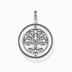 Sale Pendentif arbre de l'amour argent pierres multicolores Femme Pendentifs