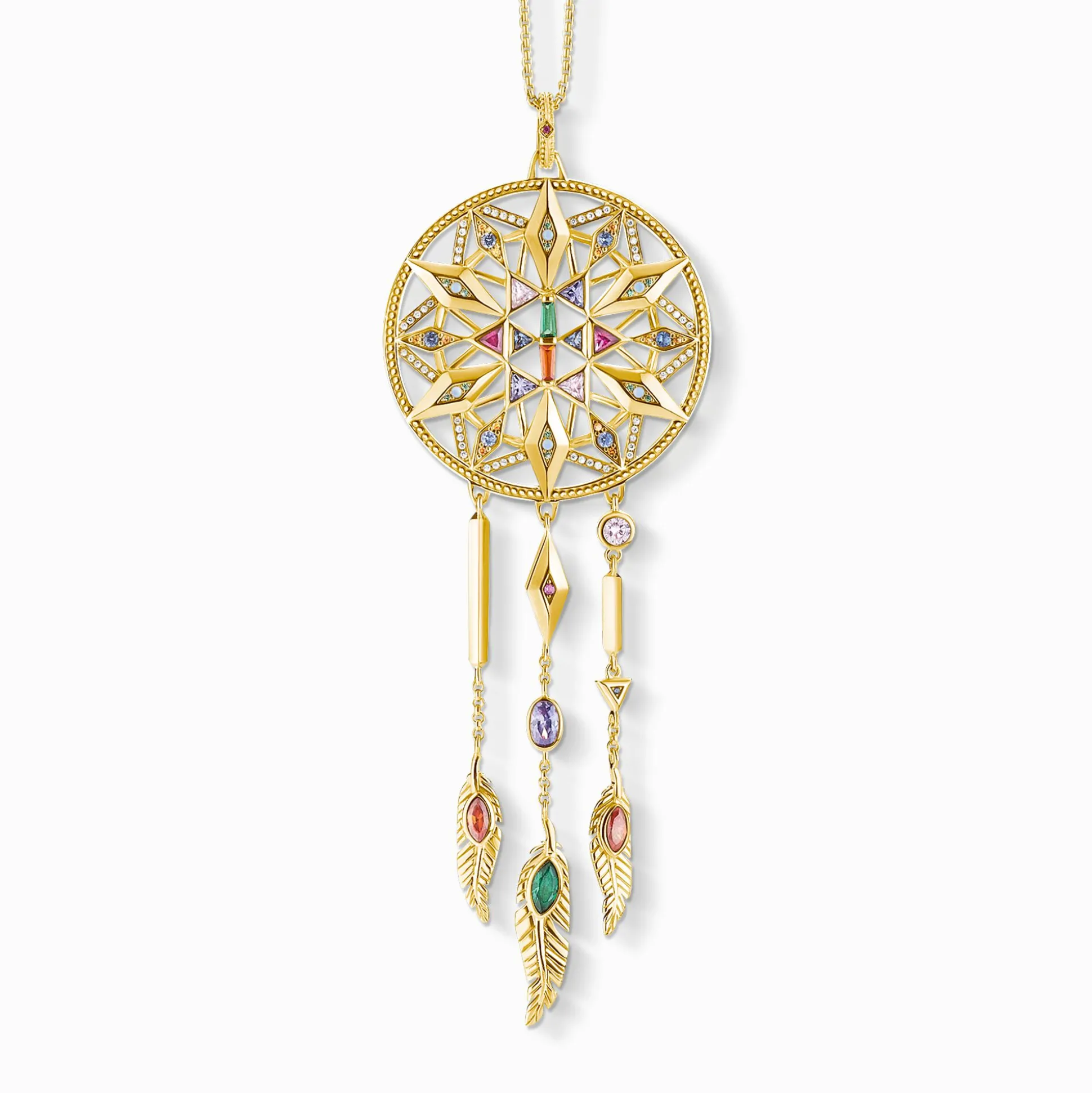 Shop Pendentif avec chaîne - Limited Edition Femme Placage Or 18 Carats - Argent 925