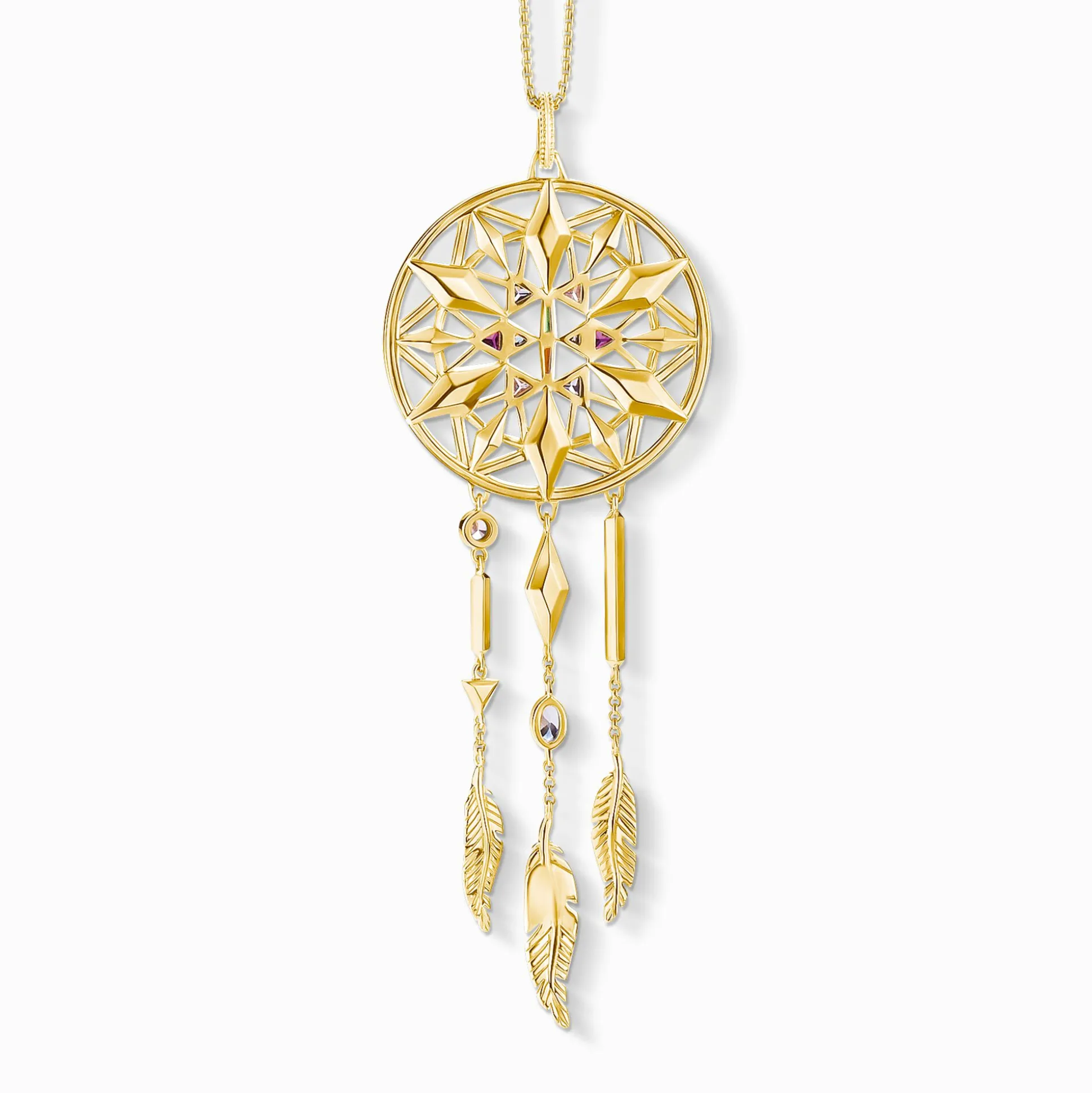 Shop Pendentif avec chaîne - Limited Edition Femme Placage Or 18 Carats - Argent 925