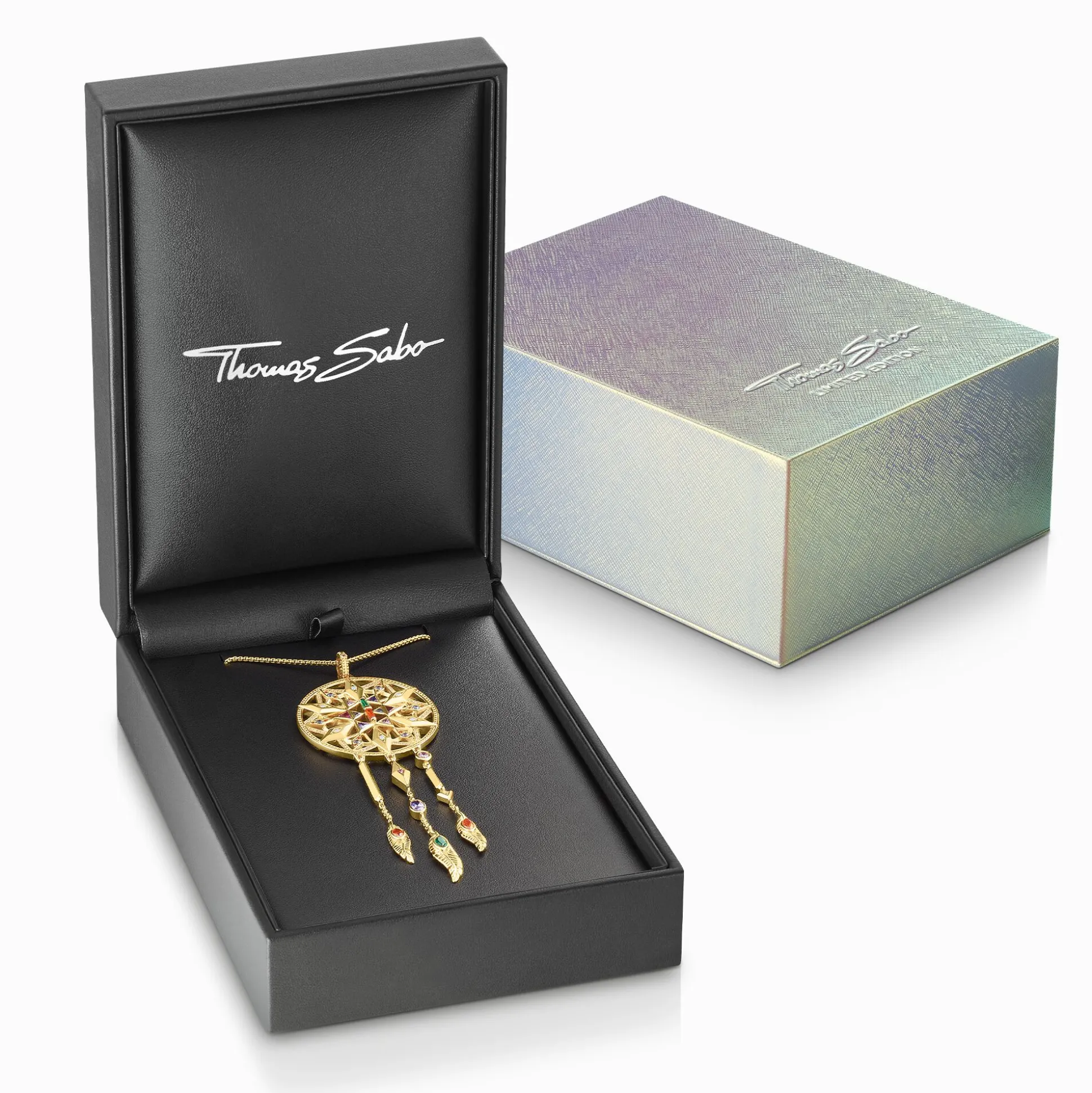 Shop Pendentif avec chaîne - Limited Edition Femme Placage Or 18 Carats - Argent 925