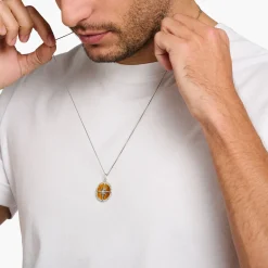 Cheap Pendentif boussole oeil-de-tigre Femme Pendentifs|Pendentifs