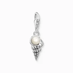 Sale Pendentif Charm coquille avec perle argent Femme Charms|Charms