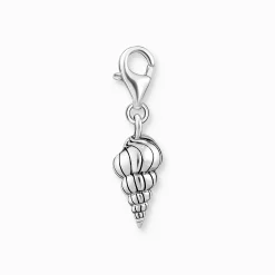 Sale Pendentif Charm coquille avec perle argent Femme Charms|Charms