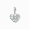 Sale pendentif Charm cœur avec pavé Femme Charms|Charms