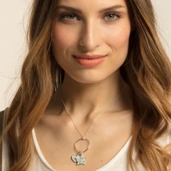 Sale pendentif Charm cœur avec pavé Femme Charms|Charms