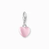 Clearance Pendentif Charm cœur rose argent Femme Charms|Charms