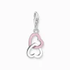Best Sale Pendentif Charm cœur rose argent Femme Charms|Charms