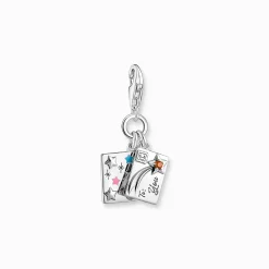 Cheap Pendentif Charm en forme de lettre et enveloppe en argent Femme Charms|Charms
