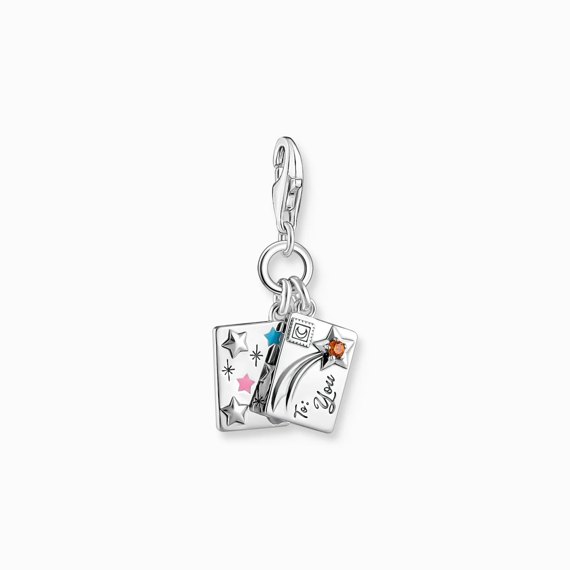Cheap Pendentif Charm en forme de lettre et enveloppe en argent Femme Charms|Charms