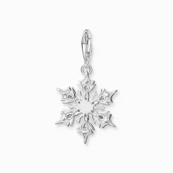 Flash Sale Pendentif Charm flocon de neige avec pierres bleues argent Femme Charms|Charms