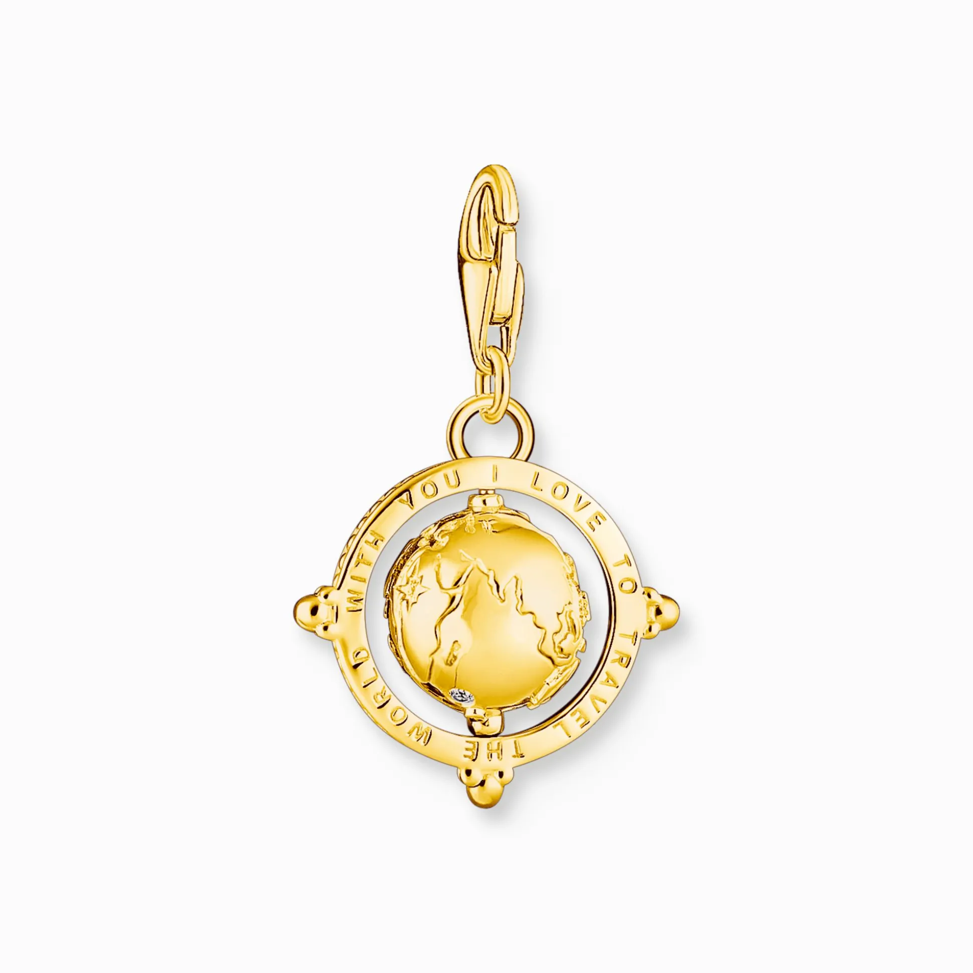 Best Sale Pendentif Charm globe terrestre multicolore plaqué or Femme Charms|Charms