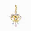 Outlet Pendentif Charm œil bleu plaqué or Femme Charms|Charms