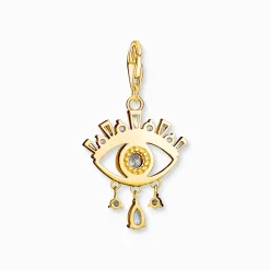 Outlet Pendentif Charm œil bleu plaqué or Femme Charms|Charms