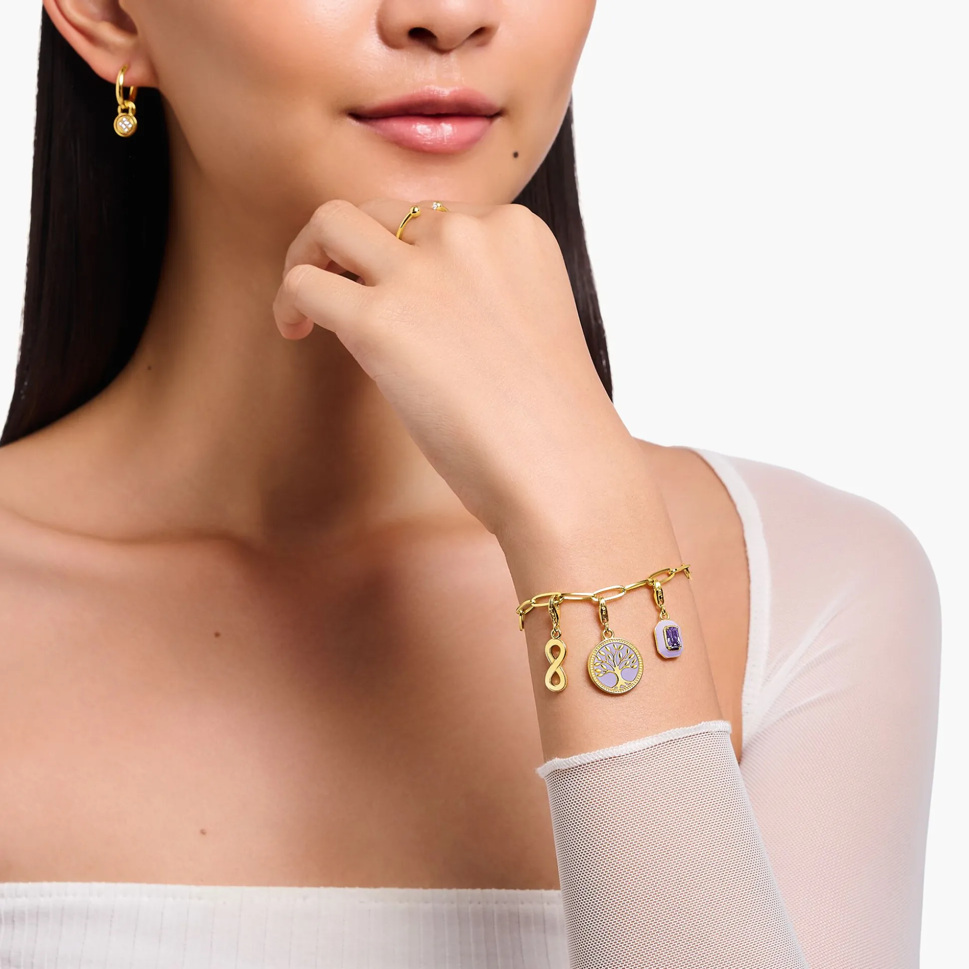 Store Pendentif Charm infini plaqué or Femme Charms|Charms