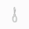 Flash Sale Pendentif Charm lettre O avec pierres blanches argent Femme Charms|Charms