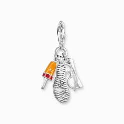 Flash Sale Pendentif Charm lunettes de soleil, une tong et un sorbetargent Femme Charms|Charms