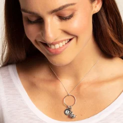 Cheap Pendentif Charm médaille empreinte pied de bébé Femme Charms|Charms
