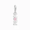 Clearance Pendentif Charm Mom avec cœur rose argent Femme Charms|Charms