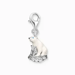 Cheap Pendentif Charm ours polaires argent Femme Charms|Charms