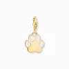 Shop Pendentif Charm patte de chien orné d’émail à froid blanc Femme Charms|Charms