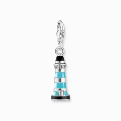 Hot Pendentif Charm phare turquoise argent Femme Charms|Charms