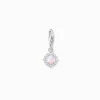 Best Pendentif Charm pierre de couleur opale rose chatoyant Femme Charms|Charms